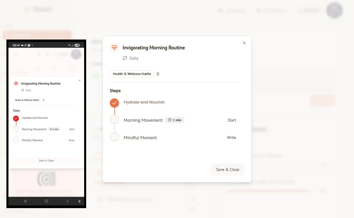 FlowU Habit list